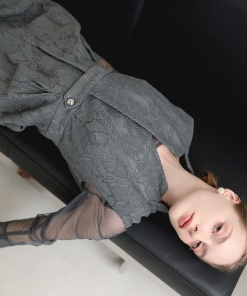 DONOBAN（ドノバン）の「【ANDRESD】bonding lace all-in-one dress 結婚式 ワンピース パーティードレス オケージョンドレス お呼ばれ 二次会 成人式 同窓会（ドレス・レディース・ブラック/ブルーグレー・S/M/L）」の17枚目の写真