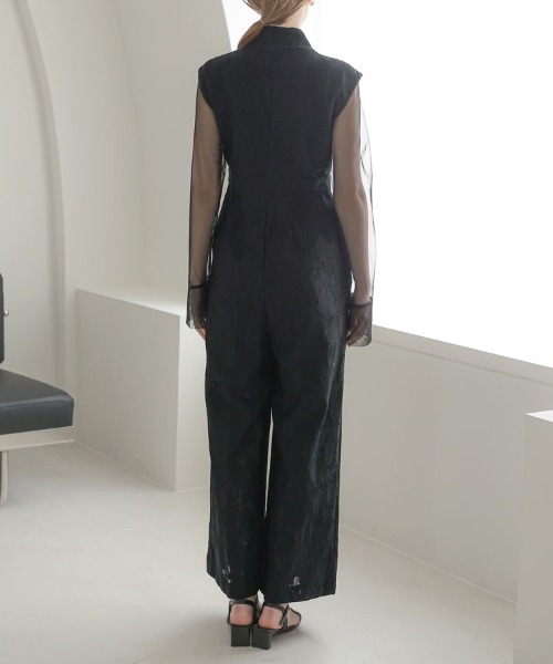 DONOBAN（ドノバン）の「【ANDRESD】bonding lace all-in-one dress 結婚式 ワンピース パーティードレス オケージョンドレス お呼ばれ 二次会 成人式 同窓会（ドレス・レディース・ブラック/ブルーグレー・S/M/L）」の8枚目の写真