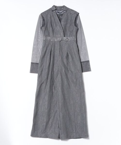 DONOBAN（ドノバン）の「【ANDRESD】bonding lace all-in-one dress 結婚式 ワンピース パーティードレス オケージョンドレス お呼ばれ 二次会 成人式 同窓会（ドレス・レディース・ブラック/ブルーグレー・S/M/L）」の16枚目の写真