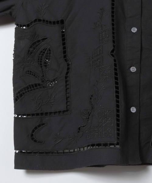 eL(エル)の「【eL】Embroidery Cutwork Shirt/612121(スカート・レディース・オフホワイト/ブラック・FREE)」の3枚目の写真