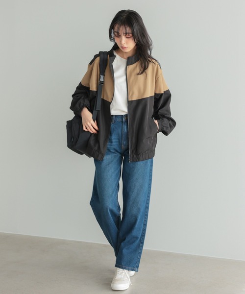 itto...(イット)の「配色スタンドカラージップアップブルゾン(ブルゾン・レディース・ブラック/ベージュ・M)」の13枚目の写真
