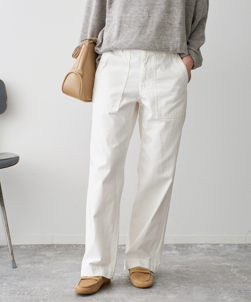 Spick & Span(スピックアンドスパン)の「《追加2》ルーズベイカーパンツ(カーゴパンツ・レディース・ホワイト/ベージュ系その他/サファリグリーン・40/38/36/34)」の9枚目の写真