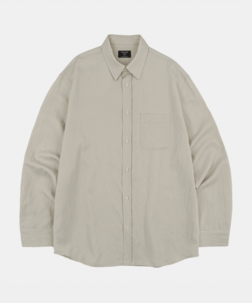LETTERCOMO(レテルコモ)の「エッセンシャルテンセルシャツオフホワイト(シャツ/ブラウス・レディース・その他・MEDIUM/LARGE)」の2枚目の写真