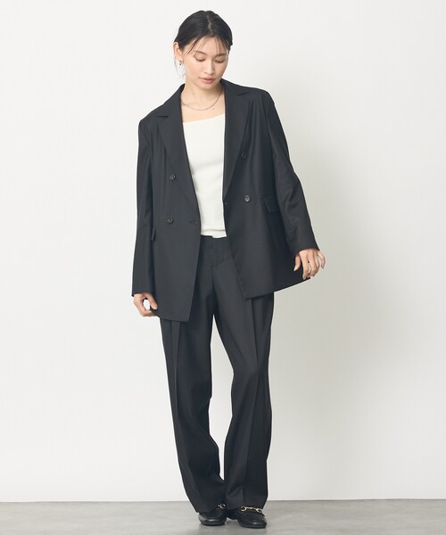 abahouse mavie（アバハウスマヴィ）の「ﾒﾗﾝｼﾞﾂｨﾙWｼﾞｬｹｯﾄ（テーラードジャケット・レディース・ダークベージュ/ブラック・36/38）」の13枚目の写真