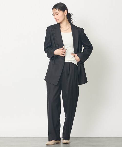 abahouse mavie（アバハウスマヴィ）の「ﾒﾗﾝｼﾞﾂｨﾙWｼﾞｬｹｯﾄ（テーラードジャケット・レディース・ダークベージュ/ブラック・36/38）」の17枚目の写真