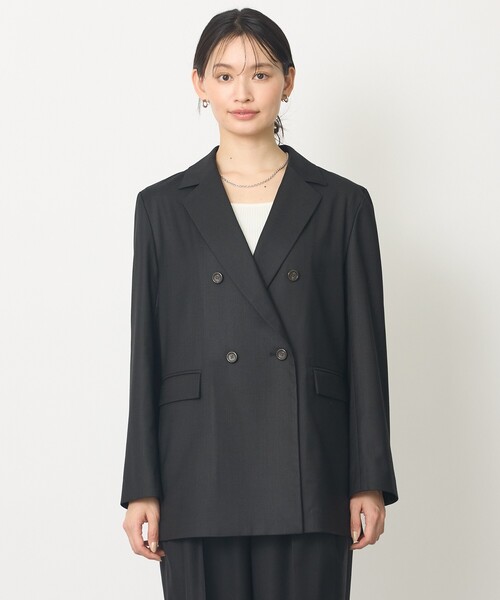 abahouse mavie（アバハウスマヴィ）の「ﾒﾗﾝｼﾞﾂｨﾙWｼﾞｬｹｯﾄ（テーラードジャケット・レディース・ダークベージュ/ブラック・36/38）」の21枚目の写真