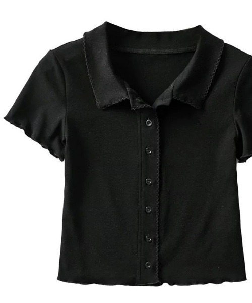 NANEA(ナネア)の「フロントボタンポロTシャツ(ポロシャツ・レディース・ブラック/ホワイト/グレー・MEDIUM)」の18枚目の写真
