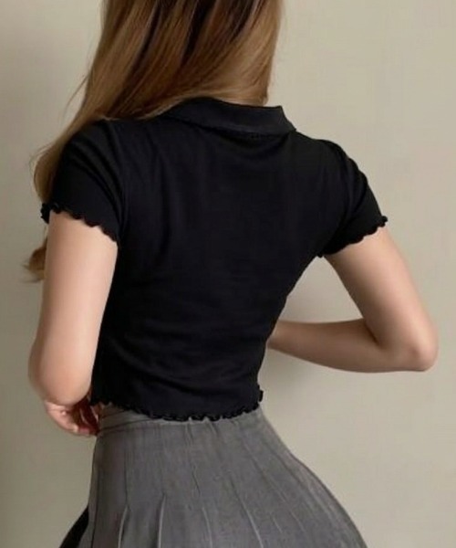 NANEA(ナネア)の「フロントボタンポロTシャツ(ポロシャツ・レディース・ブラック/ホワイト/グレー・MEDIUM)」の13枚目の写真