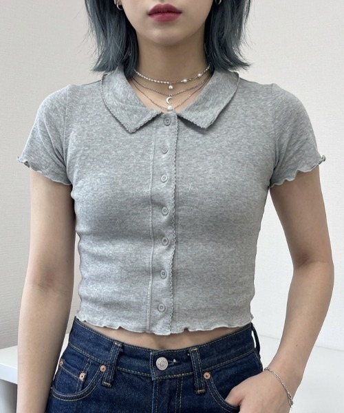 NANEA(ナネア)の「フロントボタンポロTシャツ(ポロシャツ・レディース・ブラック/ホワイト/グレー・MEDIUM)」の14枚目の写真