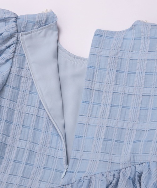 Fit more（フィットモア）の「シアーチェックパールネックレストップス（その他トップス・レディース・ホワイト/ネイビー/ブルー・FREE）」の19枚目の写真