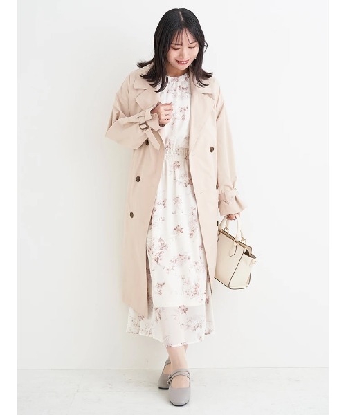 Re-J&SUPURE(リジェイアンドスプル)の「【大きいサイズ】シアー花柄肩フリルワンピース(ワンピース・レディース・キナリ/オフホワイト・XXXX-LARGE/XXX-LARGE/XX-LARGE)」の7枚目の写真