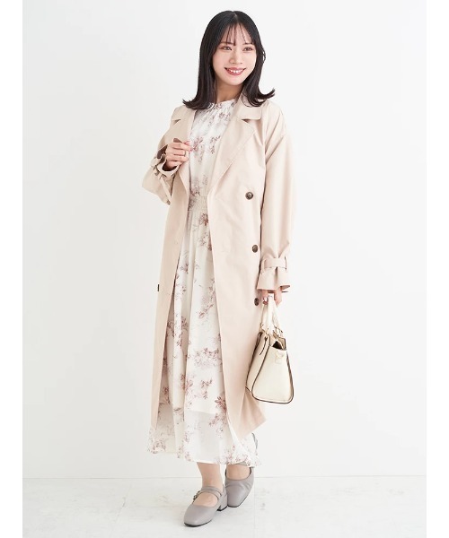Re-J&SUPURE(リジェイアンドスプル)の「【大きいサイズ】シアー花柄肩フリルワンピース(ワンピース・レディース・キナリ/オフホワイト・XXXX-LARGE/XXX-LARGE/XX-LARGE)」の8枚目の写真