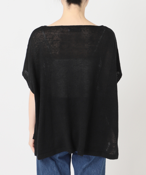 B.C STOCK（ベーセーストック）の「手洗い可 / FRENCH ICY LINEN ポンチョプルオーバー（ニット/セーター・レディース・カーキ/ブラック/ピンク/ホワイト・FREE）」の16枚目の写真