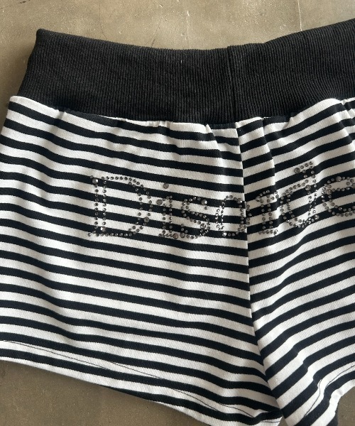 SHAGGIE(シャギー)の「ロゴストーンドロストショートパンツ(その他パンツ・レディース・ブラック×ホワイト/カモフラージュ/ブラック・FREE)」の13枚目の写真