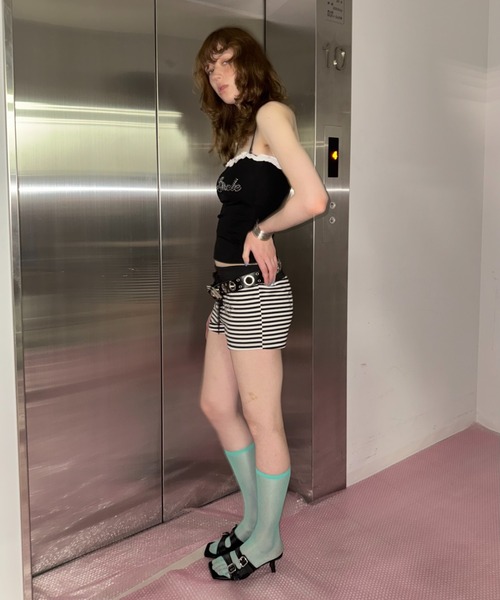 SHAGGIE(シャギー)の「ロゴストーンドロストショートパンツ(その他パンツ・レディース・ブラック×ホワイト/カモフラージュ/ブラック・FREE)」の20枚目の写真