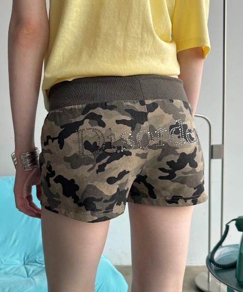 SHAGGIE(シャギー)の「ロゴストーンドロストショートパンツ(その他パンツ・レディース・ブラック×ホワイト/カモフラージュ/ブラック・FREE)」の17枚目の写真