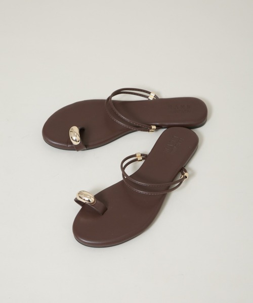 NANO universe（ナノユニバース）の「メタルパーツ3wayトングサンダル（サンダル・レディース・アイボリー/ブラック/ブラウン・38/37/36）」の6枚目の写真