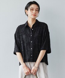 カット ジャガード ショートスリーブ シャツ
