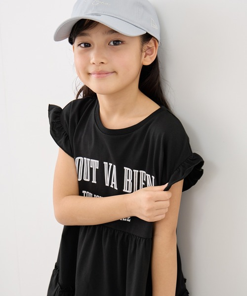 ROPE' PICNIC(ロペピクニック)の「【KIDS/キッズ】ティアードロゴカットソーワンピース/接触冷感(ワンピース・キッズ・ブラック/サックスブルー・S/M/L)」の21枚目の写真
