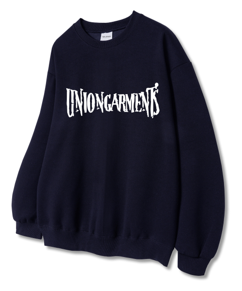 Union Garments(ユニオンガーメンツ)の「クラックション 裏毛 スウェットシャツ ネイビー(スウェット・レディース・その他・L/XL/XXL)」の1枚目の写真