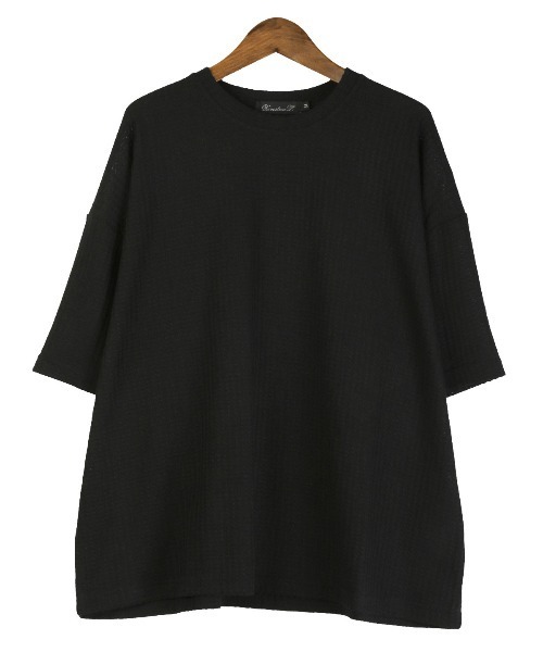 LUXSTYLE(ラグスタイル)の「サマーワッフル半袖Tシャツ(Tシャツ/カットソー・メンズ・グレー/ラベンダー/グリーン/ブラック/ブルー・L/M)」の22枚目の写真