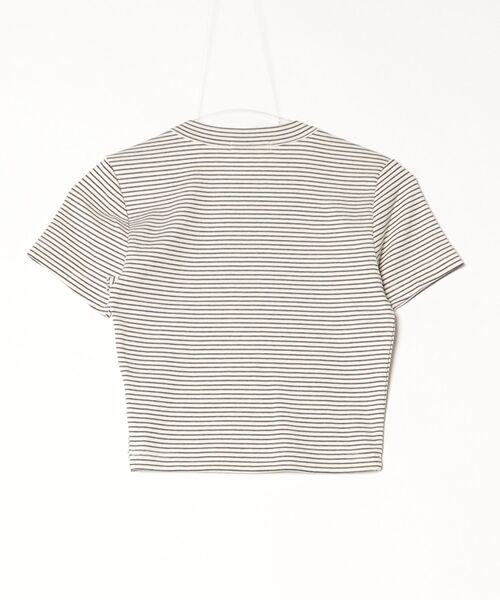 CLANE（クラネ）の「LOGO CROPPED TIGHT TEE 19105-1052（Tシャツ/カットソー・メンズ・その他3/ホワイト/ブラック・2）」の4枚目の写真