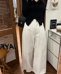 LAFFMO | ハイウエストワイドデニムパンツ(デニムパンツ)