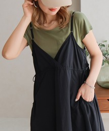 【SG】Uネック 美ラインシンプルベーシックTシャツ 半袖Tシャツ