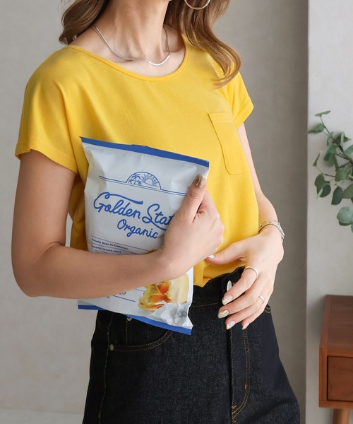NYLAUS(ナイラス)の「【SG】Uネック 美ラインシンプルベーシックTシャツ 半袖Tシャツ(Tシャツ/カットソー・レディース・オレンジ/イエロー/モカ/ピンク/ブラック/ライトグレー/ホワイト/パープル/カーキ/ブラック系その他/ホワイト系その他・LL/L/M/S/3L)」の16枚目の写真