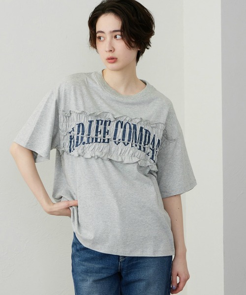 Lee(リー)の「Lee/リー シャーリングTシャツ(Tシャツ/カットソー・レディース・ホワイト/チャコール/グレー・MEDIUM/LARGE)」の22枚目の写真