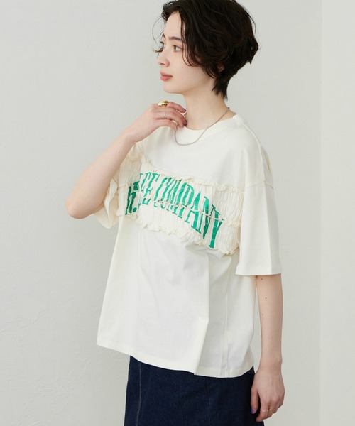 Lee(リー)の「Lee/リー シャーリングTシャツ(Tシャツ/カットソー・レディース・ホワイト/チャコール/グレー・MEDIUM/LARGE)」の7枚目の写真