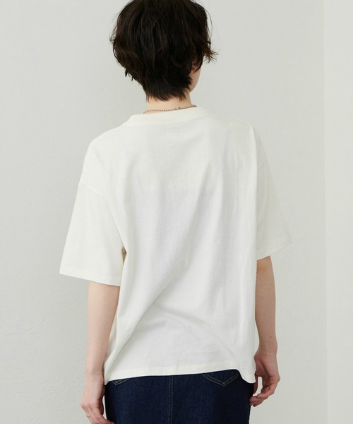 Lee(リー)の「Lee/リー シャーリングTシャツ(Tシャツ/カットソー・レディース・ホワイト/チャコール/グレー・MEDIUM/LARGE)」の8枚目の写真