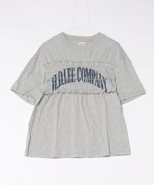 Lee(リー)の「Lee/リー シャーリングTシャツ(Tシャツ/カットソー・レディース・ホワイト/チャコール/グレー・MEDIUM/LARGE)」の5枚目の写真