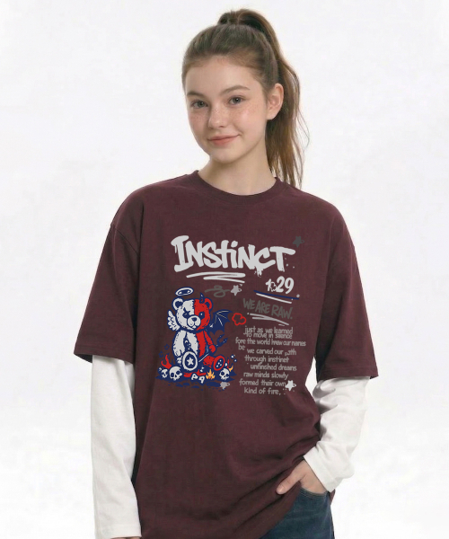 VANNWORKS（バンワークス）の「レイヤードINSTINCTロングスリーブ(VVLL0225)バーガンディ（Tシャツ/カットソー・メンズ・その他・SMALL/MEDIUM/LARGE/X-LARGE）」の5枚目の写真