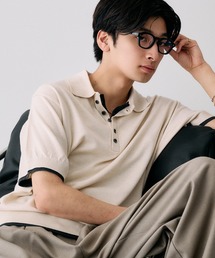 Adoon plain（アドーンプレーン）の「Layered Summer Knit Polo Shirt/レイヤードサマーニットポロシャツ（ニット/セーター）」