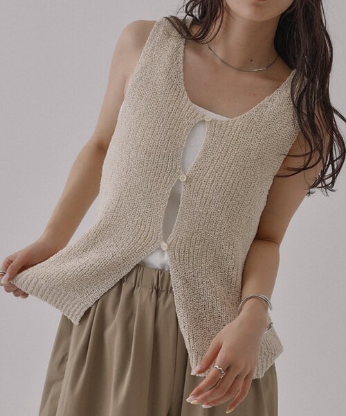 calla lily ジレ (gray)（ベスト）｜Plage（プラージュ）の