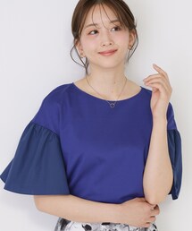 【手洗い可／日本製】フレアスリーブプルオーバー