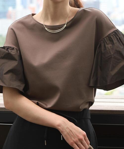 COUP DE CHANCE(クードシャンス)の「【手洗い可/日本製】フレアスリーブプルオーバー(Tシャツ/カットソー・レディース・ブラック/ホワイト/ブラウン系その他/ブルー系その他・34/38/36/40)」の16枚目の写真