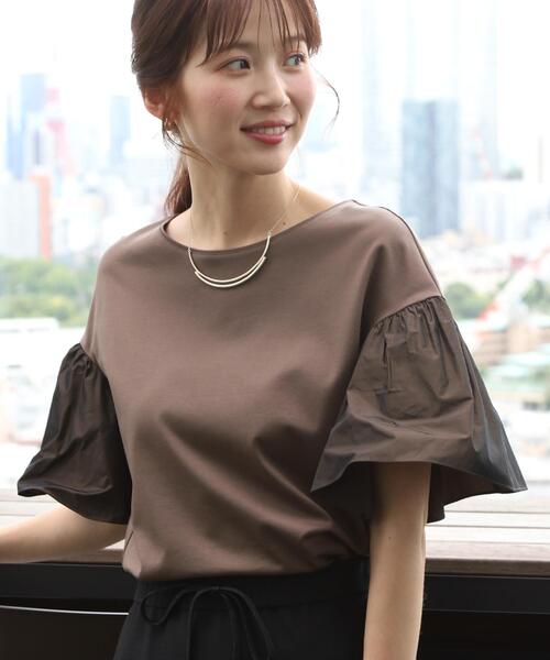 COUP DE CHANCE(クードシャンス)の「【手洗い可/日本製】フレアスリーブプルオーバー(Tシャツ/カットソー・レディース・ブラック/ホワイト/ブラウン系その他/ブルー系その他・34/38/36/40)」の15枚目の写真