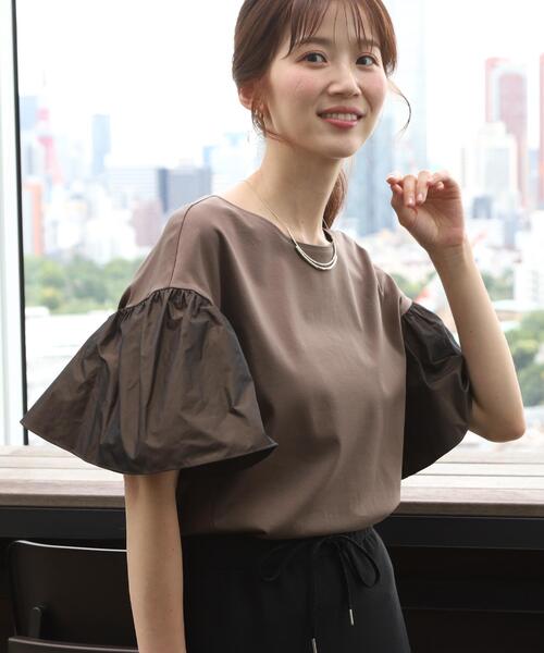 COUP DE CHANCE(クードシャンス)の「【手洗い可/日本製】フレアスリーブプルオーバー(Tシャツ/カットソー・レディース・ブラック/ホワイト/ブラウン系その他/ブルー系その他・34/38/36/40)」の14枚目の写真