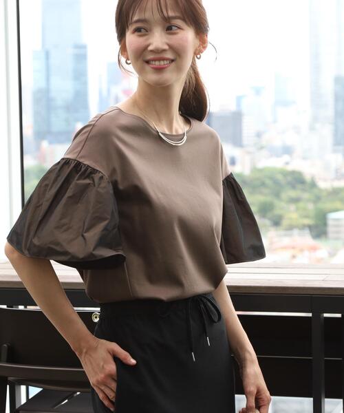 COUP DE CHANCE(クードシャンス)の「【手洗い可/日本製】フレアスリーブプルオーバー(Tシャツ/カットソー・レディース・ブラック/ホワイト/ブラウン系その他/ブルー系その他・34/38/36/40)」の13枚目の写真