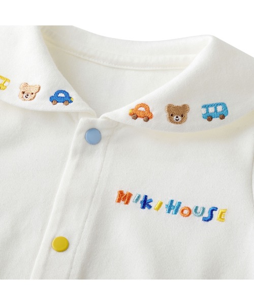 MIKI HOUSE（ミキハウス）の「セーラーカラーのボディシャツ（ロンパース・キッズ・ホワイト・90cm/80ｃｍ/70cm）」の3枚目の写真