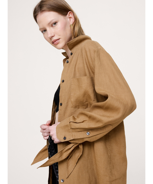 Banana Republic(バナナリパブリック)の「オーバーサイズ タイカフ リネンシャツ(シャツ/ブラウス・レディース・ブラウン/ブラック/アイボリー・L/M/S/XS)」の20枚目の写真