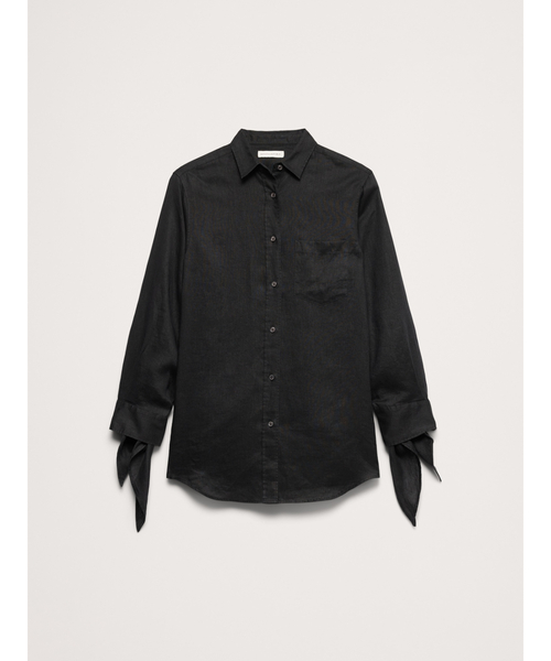 Banana Republic(バナナリパブリック)の「オーバーサイズ タイカフ リネンシャツ(シャツ/ブラウス・レディース・ブラウン/ブラック/アイボリー・L/M/S/XS)」の21枚目の写真