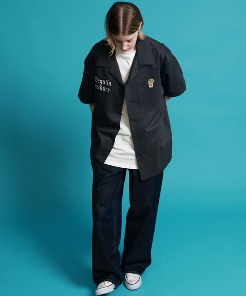 JACKROSE（ジャックローズ）の「YOIDORE ﾃｷｰﾗ ｽﾄﾗｲﾌﾟｼｬﾂ（シャツ/ブラウス・メンズ・ブラック・L/M/XL）」の4枚目の写真