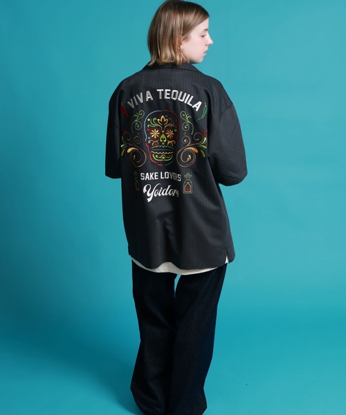 JACKROSE（ジャックローズ）の「YOIDORE ﾃｷｰﾗ ｽﾄﾗｲﾌﾟｼｬﾂ（シャツ/ブラウス・メンズ・ブラック・L/M/XL）」の2枚目の写真