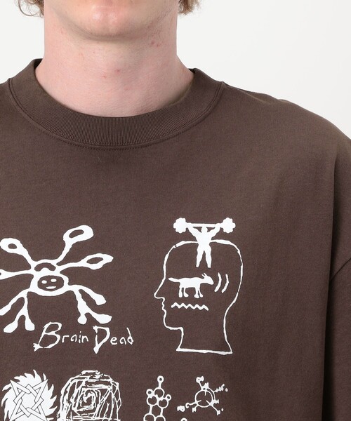 BRAIN DEAD（ブレインデット）の「BRAIN DEAD ANCIENT KNOWLEDGE プリントTシャツ（Tシャツ/カットソー・メンズ・レッド系その他2・L/M）」の6枚目の写真
