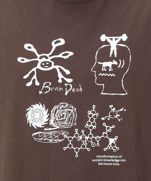 BRAIN DEAD（ブレインデット）の「BRAIN DEAD ANCIENT KNOWLEDGE プリントTシャツ（Tシャツ/カットソー・メンズ・レッド系その他2・L/M）」の10枚目の写真