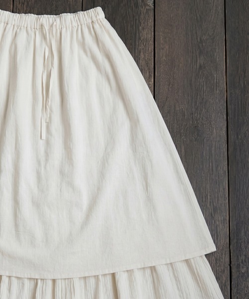 antiqua(アンティカ)の「刺繍 フレア ロング スカート(スカート・レディース・ブラック/ブルー/ホワイト・ONESIZE)」の19枚目の写真