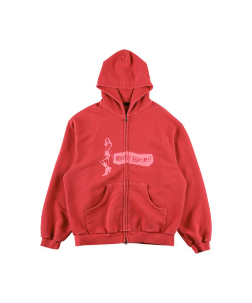 ERTR(イーアールティーアール)の「Mostly Harmless Hoodie Zip Up Coral Red(パーカー・レディース・その他・MEDIUM/LARGE)」の2枚目の写真
